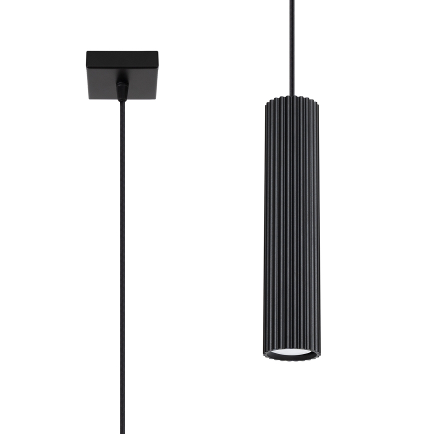Candeeiro suspenso KARBON 1xGU10/10W/230V preto