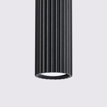 Candeeiro suspenso KARBON 1xGU10/10W/230V preto