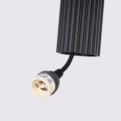 Candeeiro suspenso KARBON 1xGU10/10W/230V preto