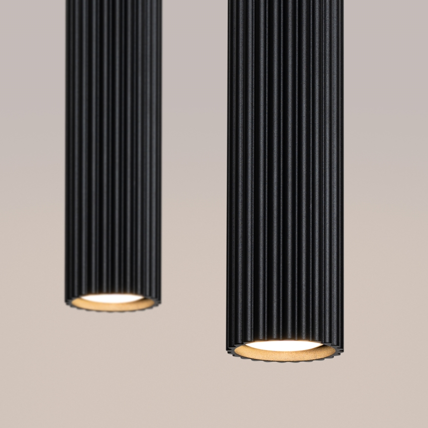 Candeeiro suspenso KARBON 2xGU10/10W/230V preto