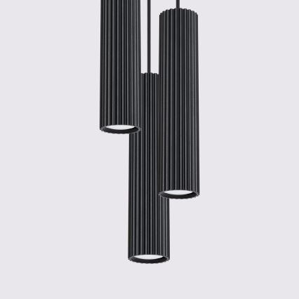 Candeeiro suspenso KARBON 3xGU10/10W/230V preto