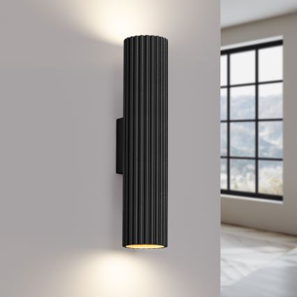 Iluminação de parede KARBON 2xGU10/10W/230V preto