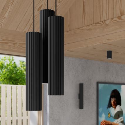 Iluminação de parede KARBON 2xGU10/10W/230V preto