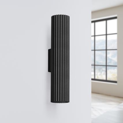 Iluminação de parede KARBON 2xGU10/10W/230V preto