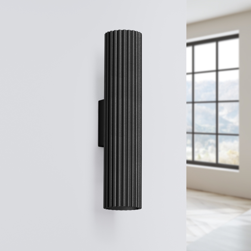 Iluminação de parede KARBON 2xGU10/10W/230V preto