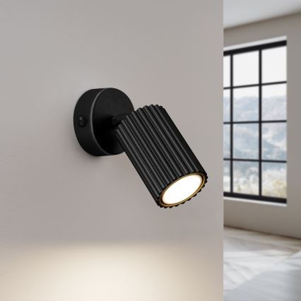 Foco de parede KARBON 1xGU10/10W/230V preto