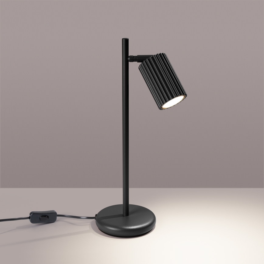 Candeeiro de mesa KARBON 1xGU10/10W/230V preto