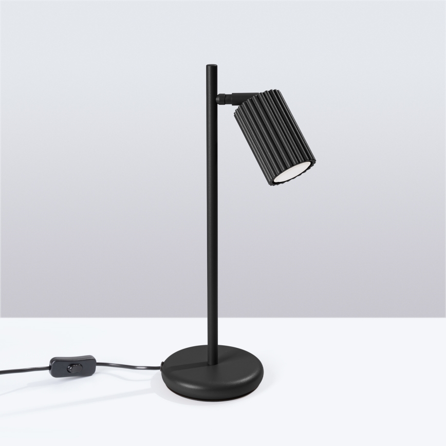 Candeeiro de mesa KARBON 1xGU10/10W/230V preto