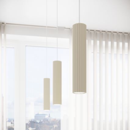 Candeeiro suspenso KARBON 1xGU10/10W/230V creme