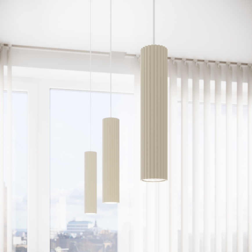Candeeiro suspenso KARBON 1xGU10/10W/230V creme