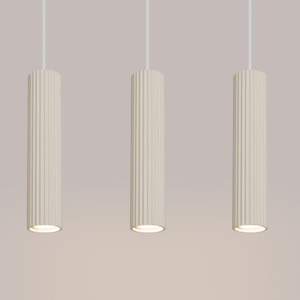 Candeeiro suspenso KARBON 3xGU10/10W/230V creme