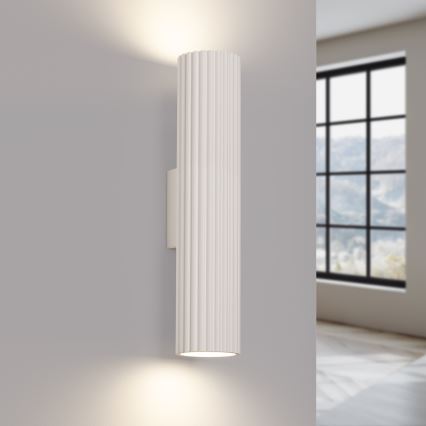 Iluminação de parede KARBON 2xGU10/10W/230V creme