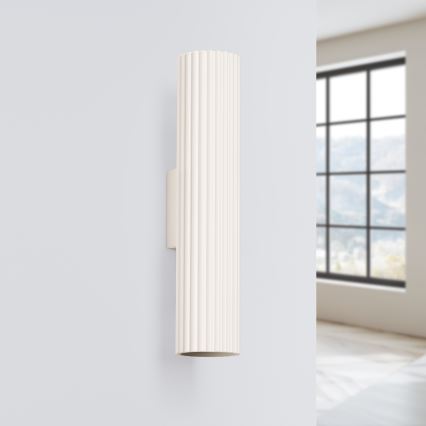 Iluminação de parede KARBON 2xGU10/10W/230V creme