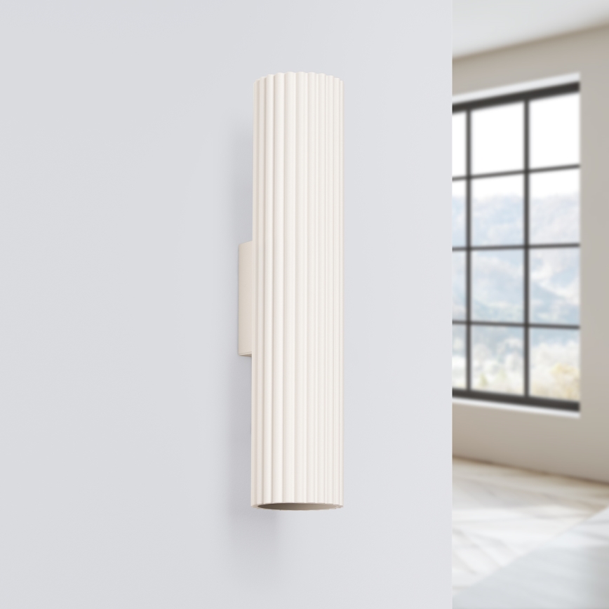 Iluminação de parede KARBON 2xGU10/10W/230V creme