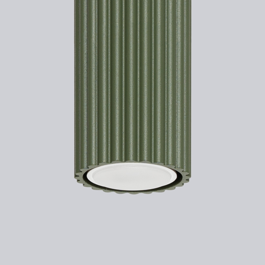 Foco KARBON 1xGU10/10W/230V 10 cm verde