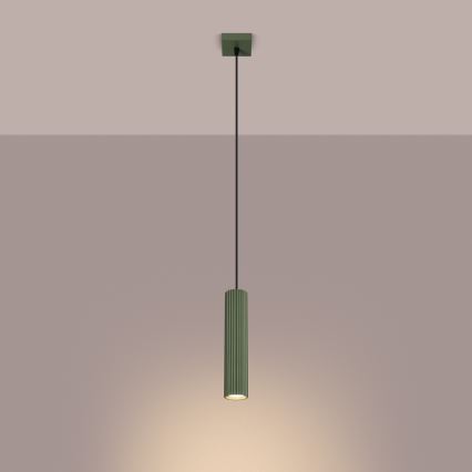 Candeeiro suspenso KARBON 1xGU10/10W/230V verde