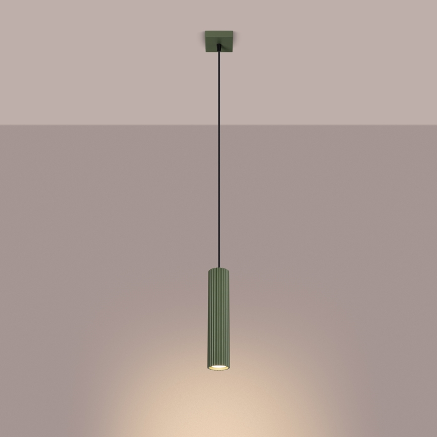 Candeeiro suspenso KARBON 1xGU10/10W/230V verde
