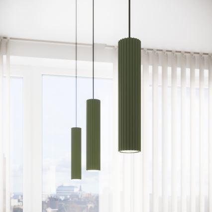 Candeeiro suspenso KARBON 1xGU10/10W/230V verde