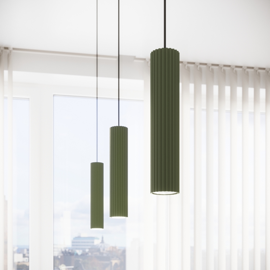 Candeeiro suspenso KARBON 1xGU10/10W/230V verde