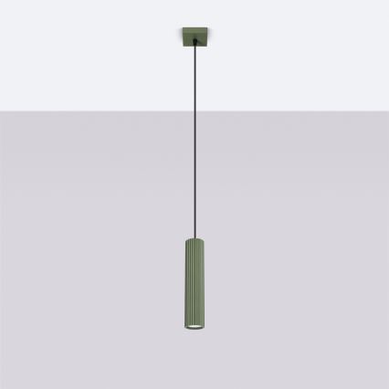 Candeeiro suspenso KARBON 1xGU10/10W/230V verde