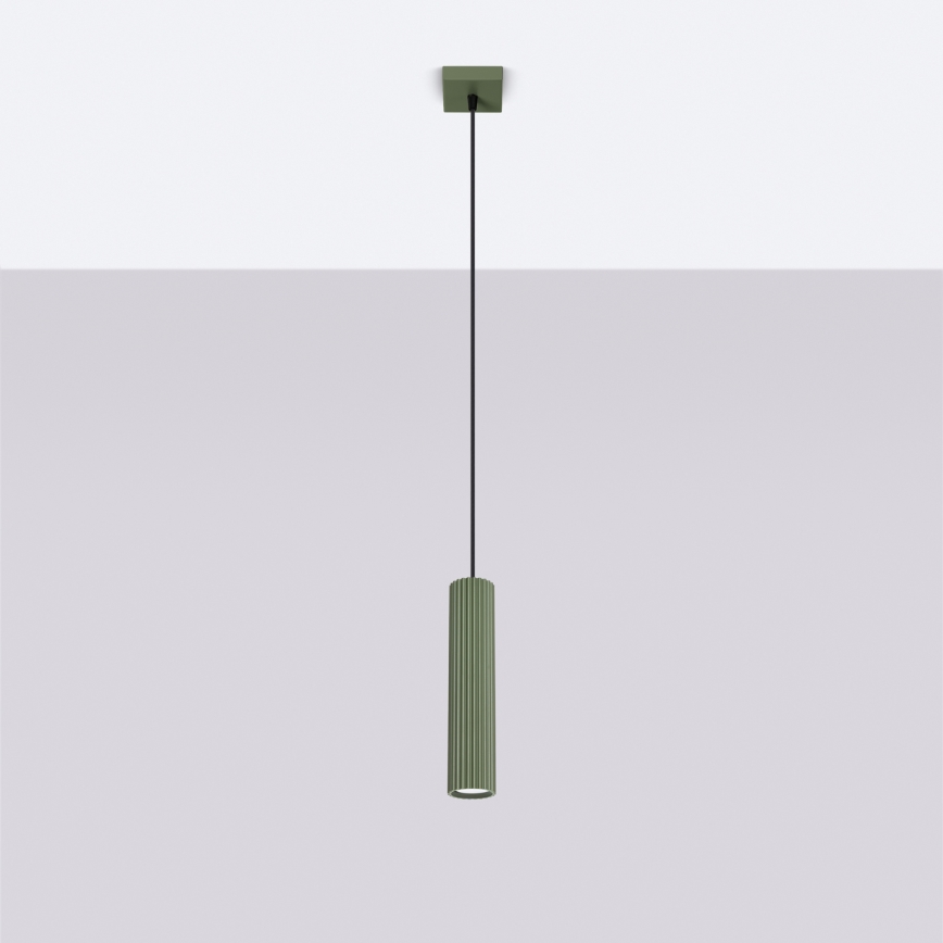 Candeeiro suspenso KARBON 1xGU10/10W/230V verde