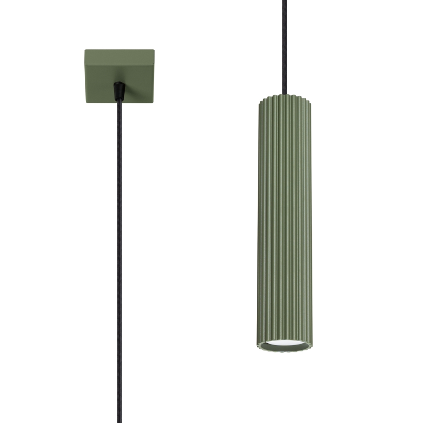 Candeeiro suspenso KARBON 1xGU10/10W/230V verde