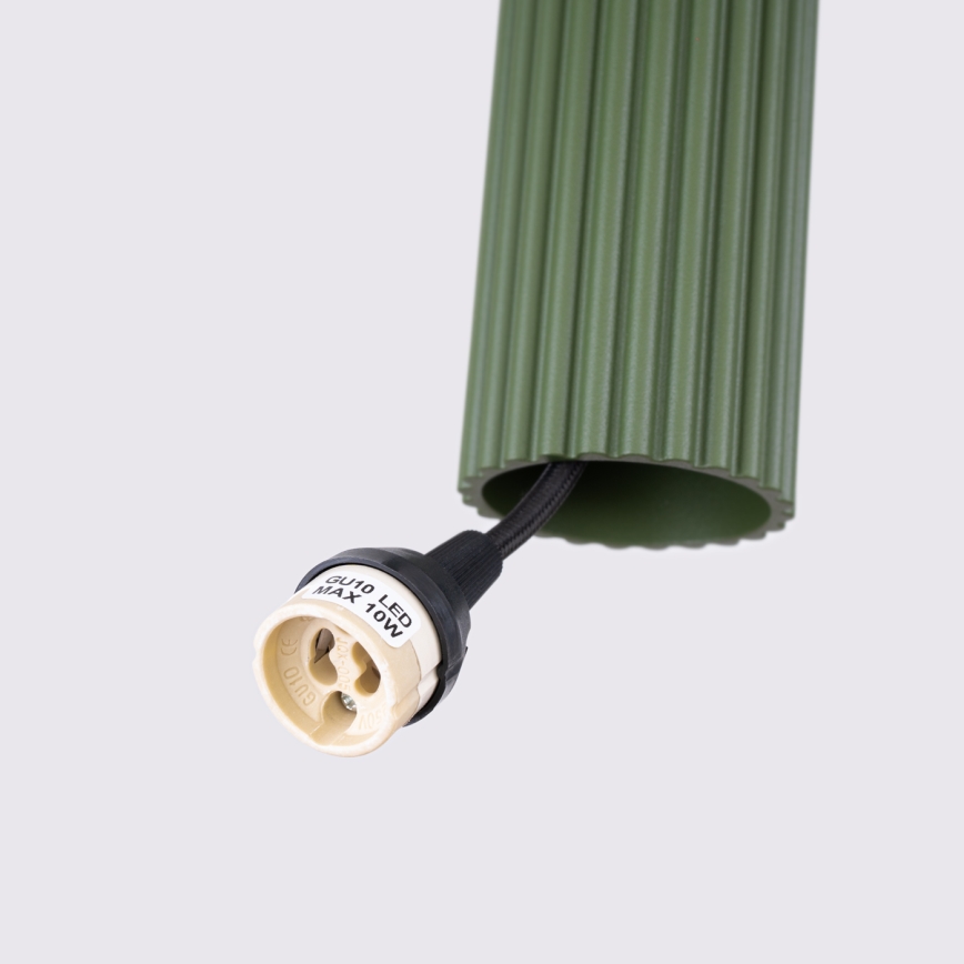 Candeeiro suspenso KARBON 1xGU10/10W/230V verde