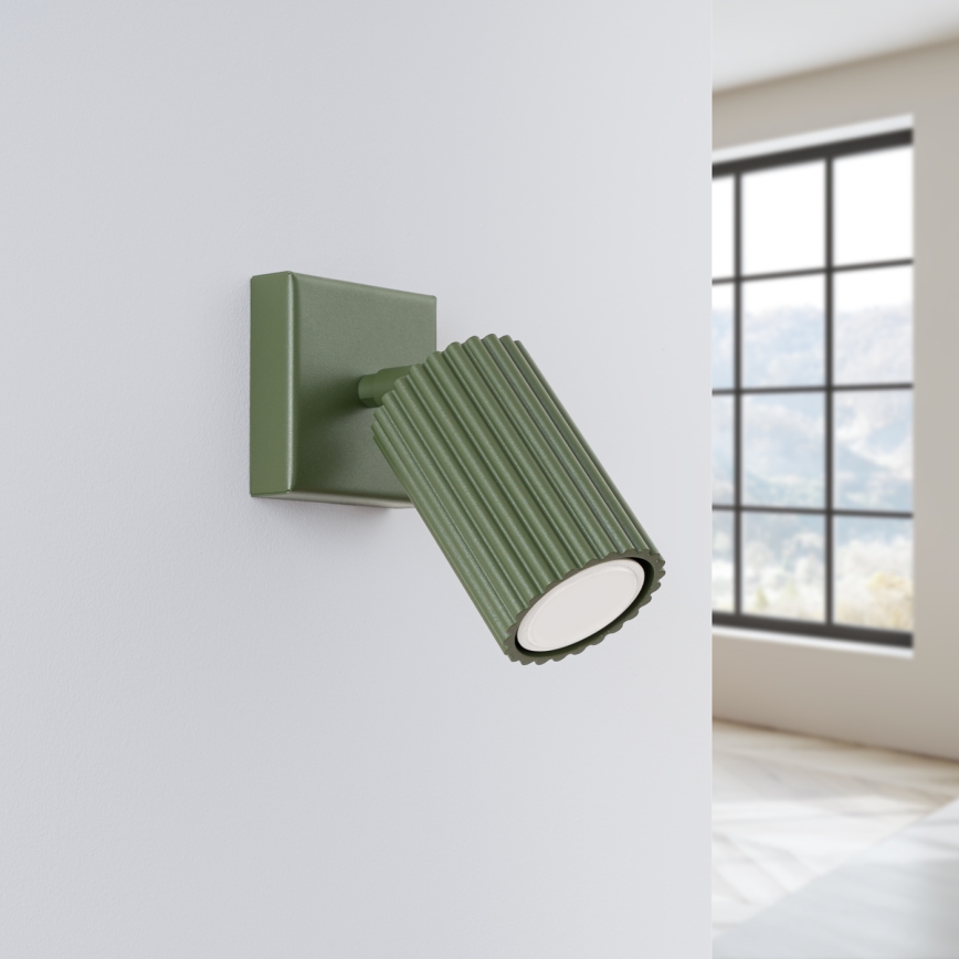 Foco de parede KARBON 1xGU10/10W/230V verde