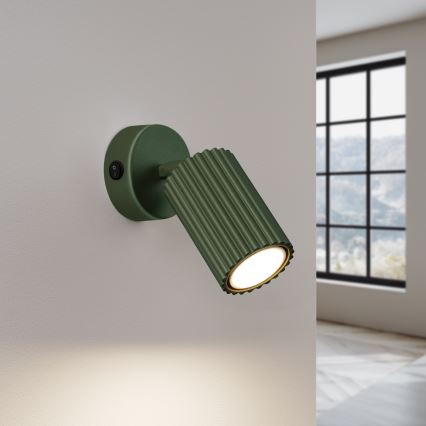 Foco de parede KARBON 1xGU10/10W/230V verde