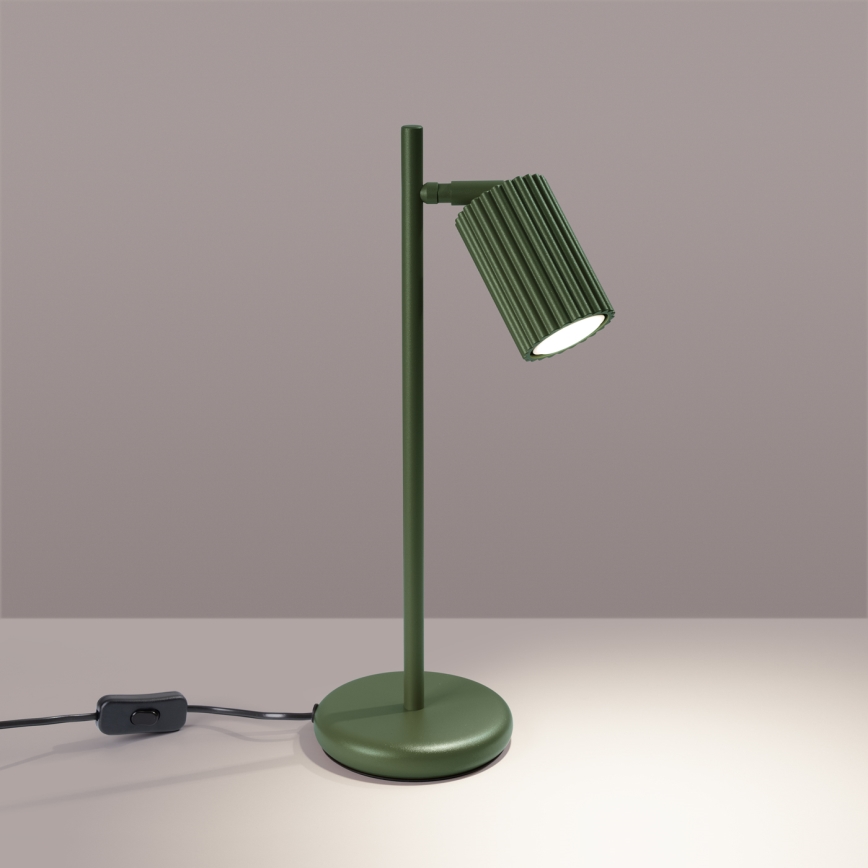 Candeeiro de mesa KARBON 1xGU10/10W/230V verde