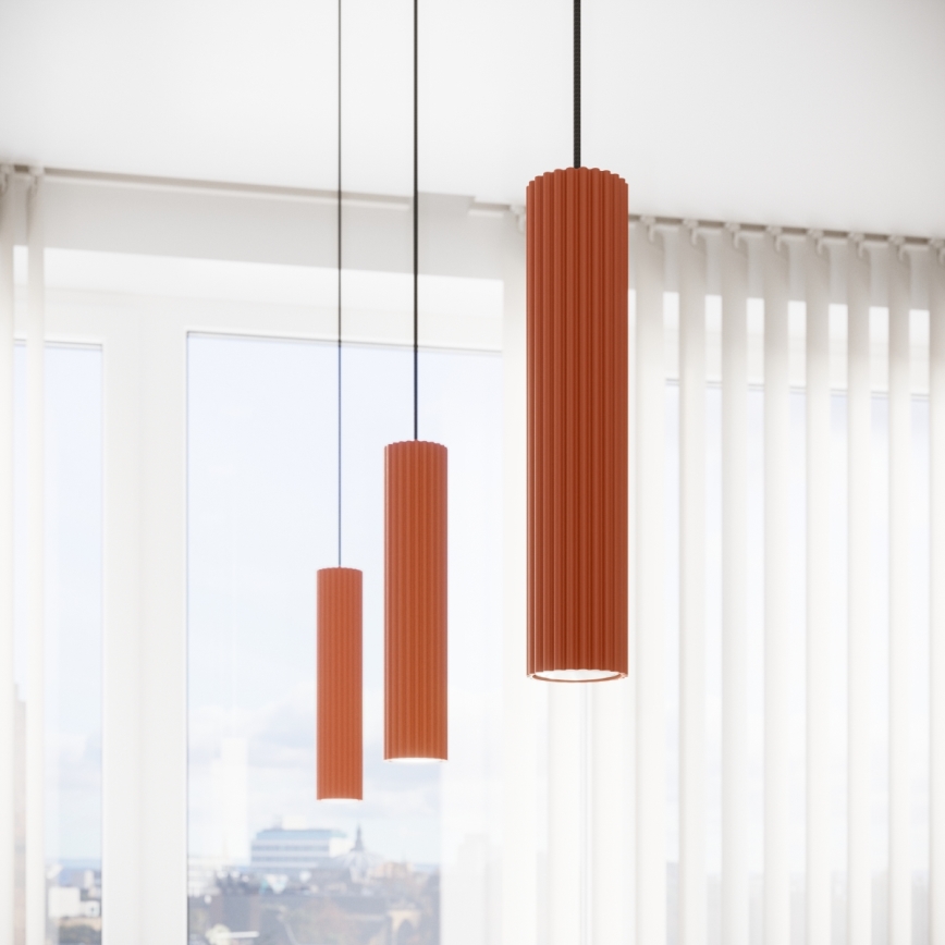 Candeeiro suspenso KARBON 1xGU10/10W/230V vermelho