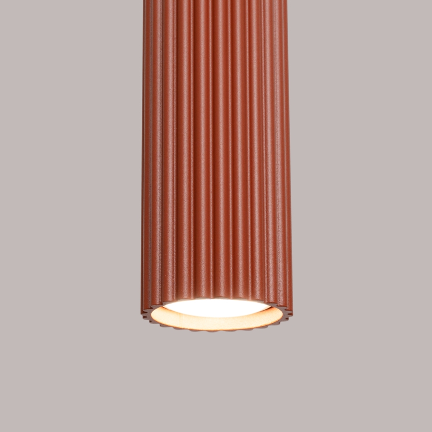 Candeeiro suspenso KARBON 1xGU10/10W/230V vermelho