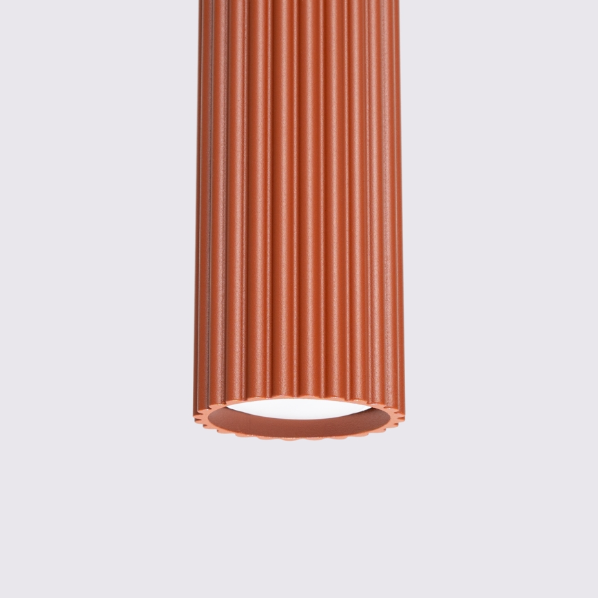 Candeeiro suspenso KARBON 1xGU10/10W/230V vermelho