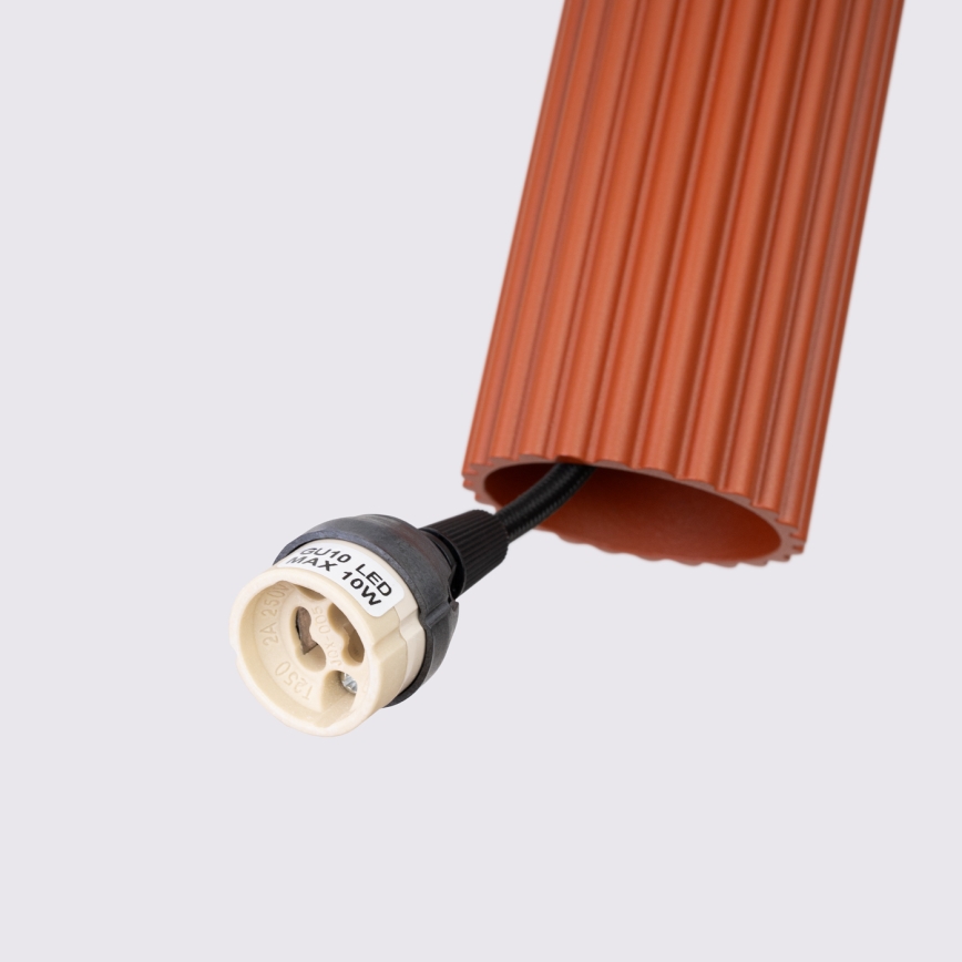 Candeeiro suspenso KARBON 1xGU10/10W/230V vermelho