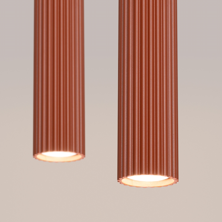 Candeeiro suspenso KARBON 2xGU10/10W/230V vermelho