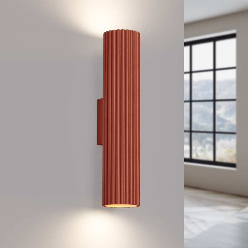 Iluminação de parede KARBON 2xGU10/10W/230V vermelho