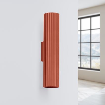 Iluminação de parede KARBON 2xGU10/10W/230V vermelho