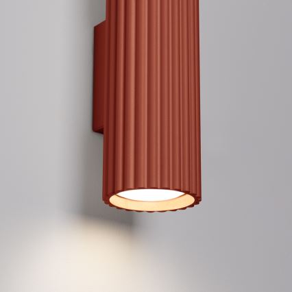Iluminação de parede KARBON 2xGU10/10W/230V vermelho