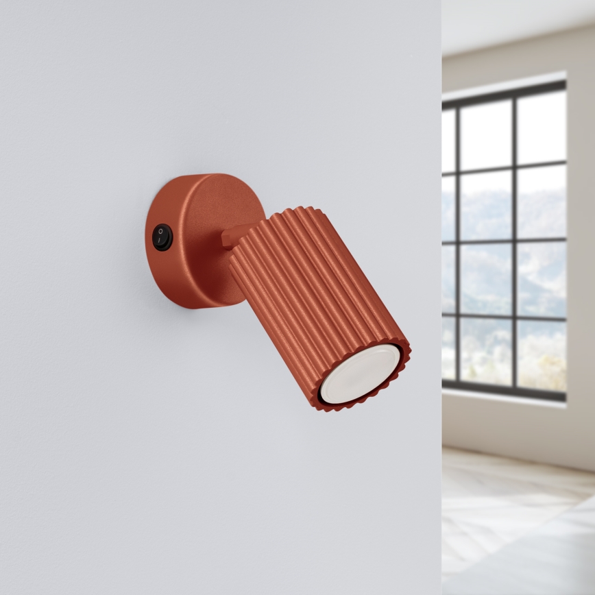 Foco de parede KARBON 1xGU10/10W/230V vermelho