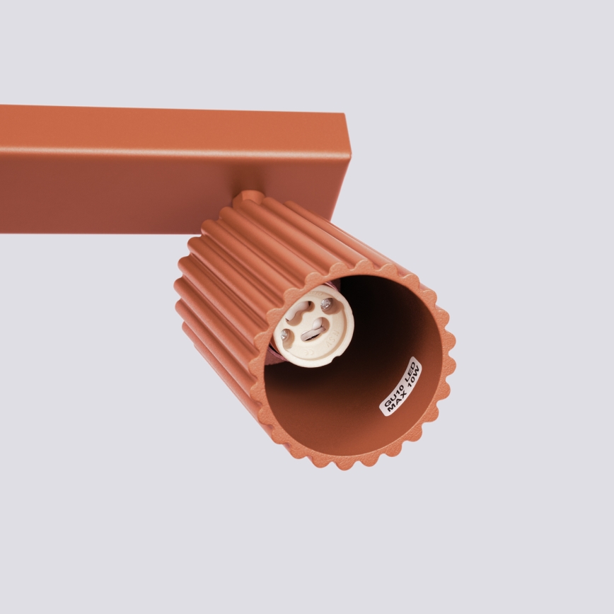 Foco KARBON 2xGU10/10W/230V vermelho