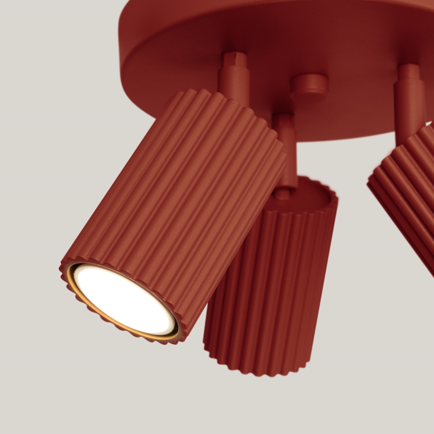 Foco KARBON 3xGU10/10W/230V vermelho