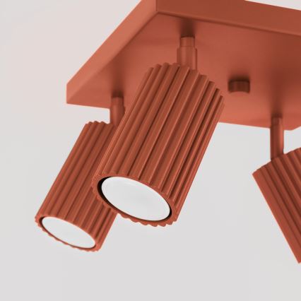 Foco KARBON 4xGU10/10W/230V vermelho