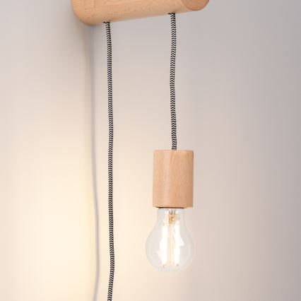 Candeeiro de parede NIMBI 1xE27/15W/230V faia