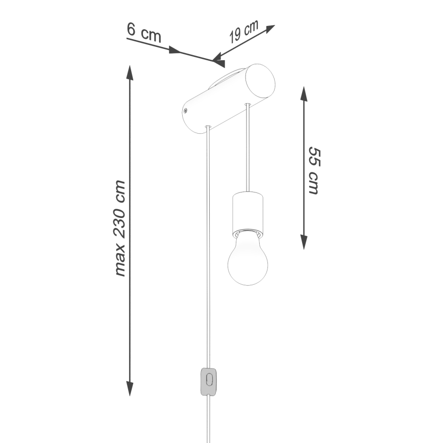 Candeeiro de parede NIMBI 1xE27/15W/230V faia