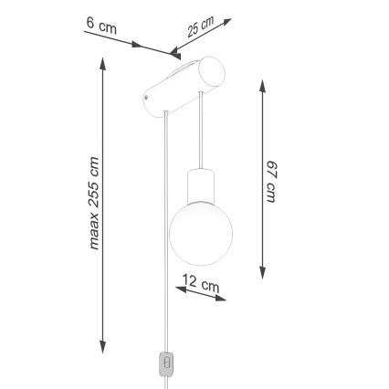 Candeeiro de parede NIBMI 1xG9/8W/230V faia