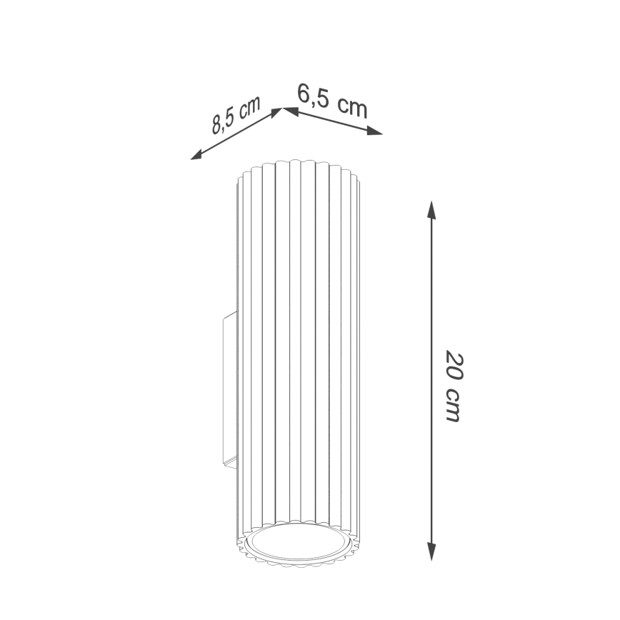 Iluminação de parede KARBON 2xGU10/10W/230V branco