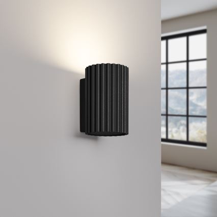 Iluminação de parede KARBON 1xGU10/10W/230V preto