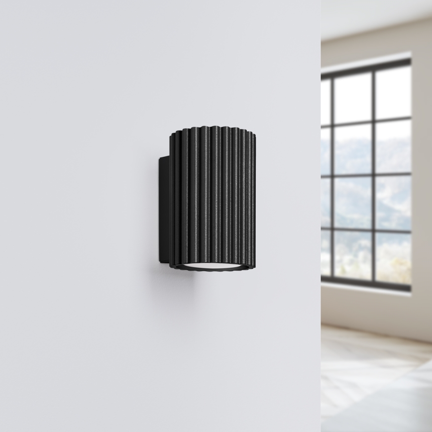 Iluminação de parede KARBON 1xGU10/10W/230V preto