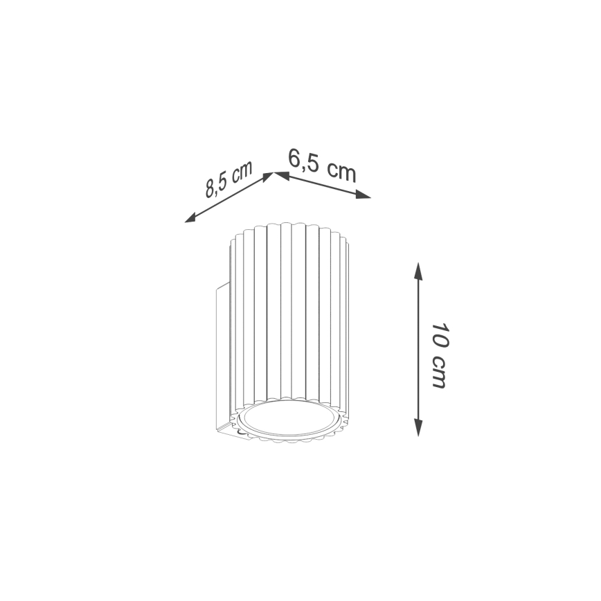 Iluminação de parede KARBON 1xGU10/10W/230V preto