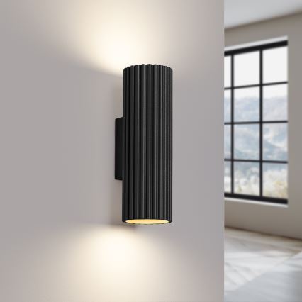 Iluminação de parede KARBON 2xGU10/10W/230V preto